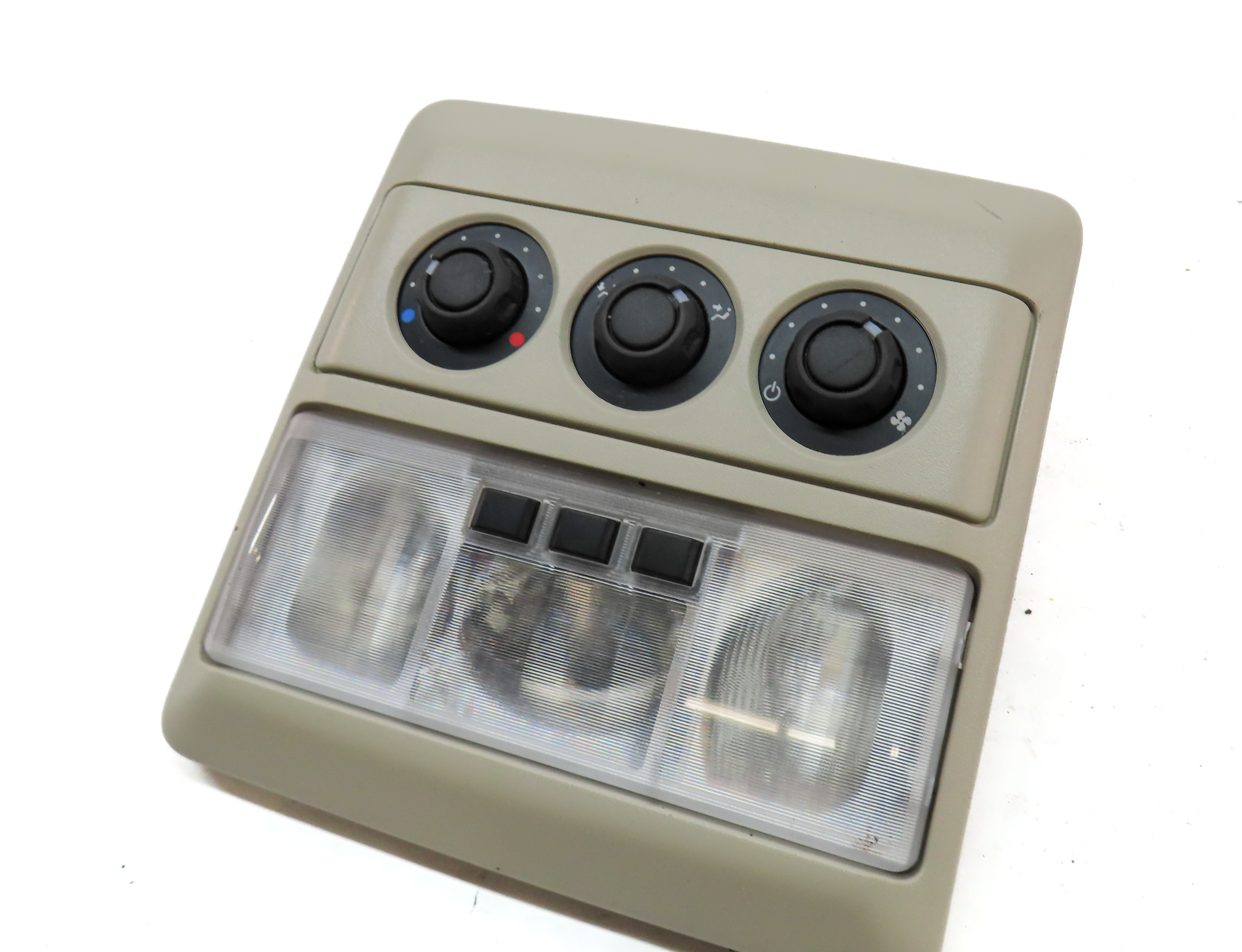 05-16 LAND ROVER LR3 LR4 REAR DOME LIGHT w/ HEATER TEMPERATURE CONTROL (Beige) — exact item pictured